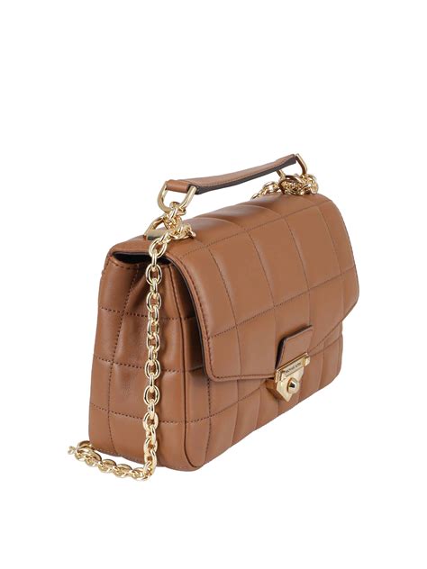 michael kors quilted fabric bag|Michael Kors large shoulder bag.